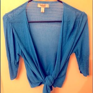 Tie front sweater by Dress Barn